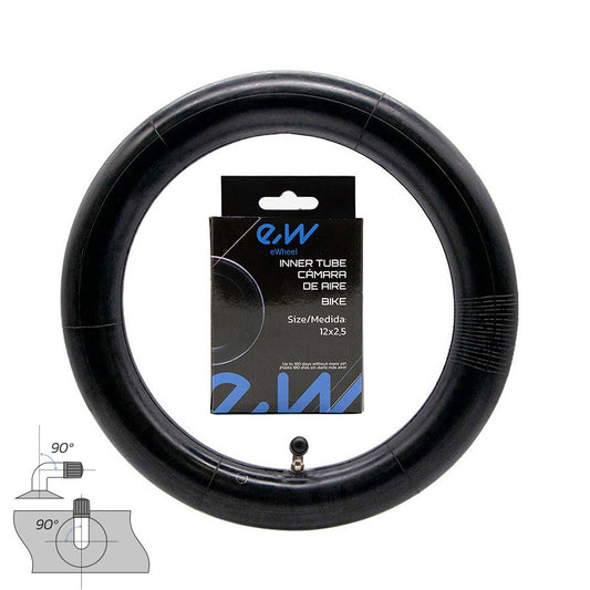 Chambre à air 12x2,5 valve coudée 90ºx90º [Ewheel] référence EWM370
