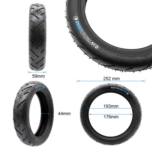 Pneu tubeless 60/70-7 pour Mi4 Pro Max/Plus EWHEEL Pantherurban vue 2