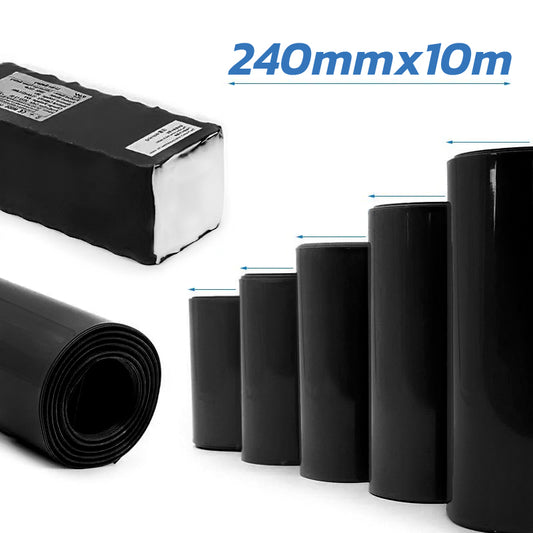 Gaine thermo retractable noire 240m 10M référence EWM408