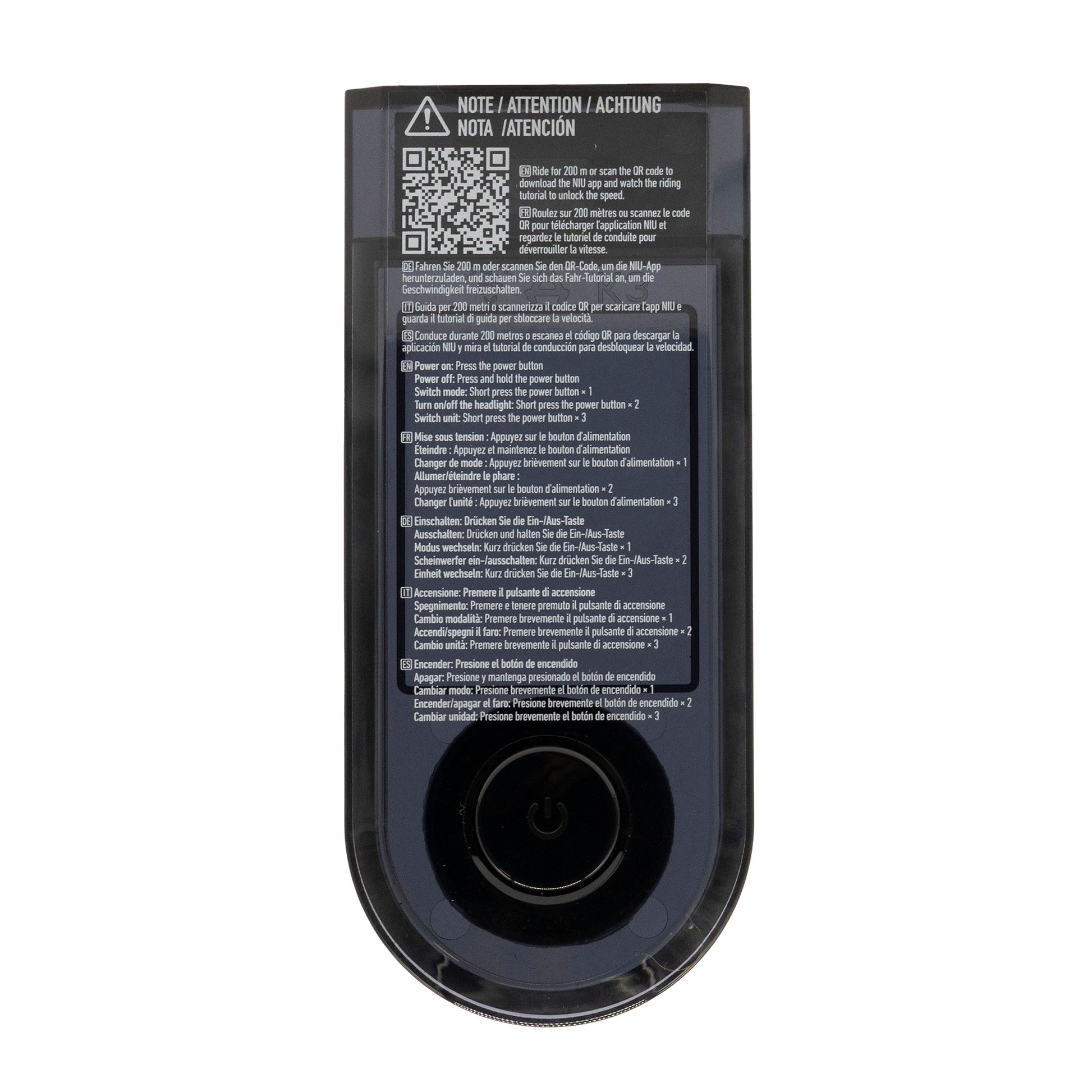 Cache écran Niu KQi300P référence EWM416