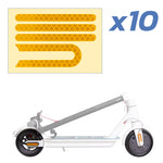 Autocollant réfléchissant doré pour trottinette Xiaomi M365 et Pro pack de 10 — vue 1