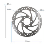 Disque de frein R6 160mm 6H argent - 48mm avec épaisseur 2,9mm — vue 2