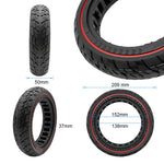 Pneu plein off-road 8,5x2 (50/75-6,1) rouge — vue 2