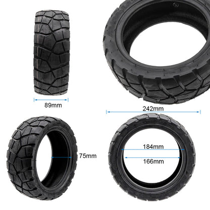 Pneu tubeless 80/50-6.5 Ewheel Rhinotrack Runflat vue 2