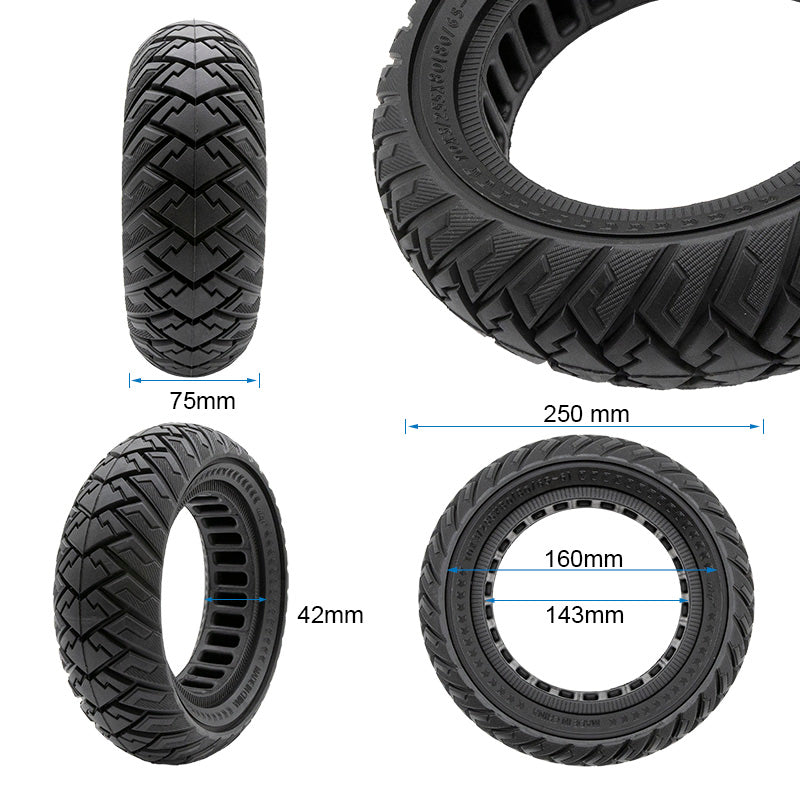 Roue pleine 10x3 / 255x80 (80/65-6) vue 2