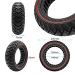 Pneu plein off-road 70/75-6,5 ligne rouge — vue 2