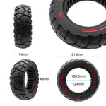 Roue pleine 9x3-5,5 ligne rouge-noir [Amitor] — vue 2