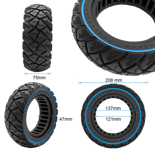 Pneu plein off-road 9x3-5,5 bleu vue 2