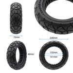 Pneu plein 10×3,0/255×80 (80/65-6) noir [Amitor] — vue 2