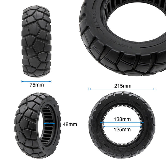 Pneu plein 9x3-5,5 ligne noire [Amitor] vue 2