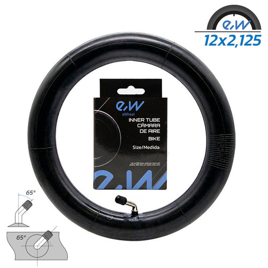 Chambre à air 12x (1,75 /2 /2,125) VC 65x65º Ewheel référence EW5436