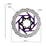 Disque de frein V2 6H 140mm Violet — vue 2