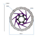 Disque de frein V2 6H 180mm Violet — vue 2