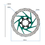 Disque de frein V2 6H 180mm Vert — vue 2