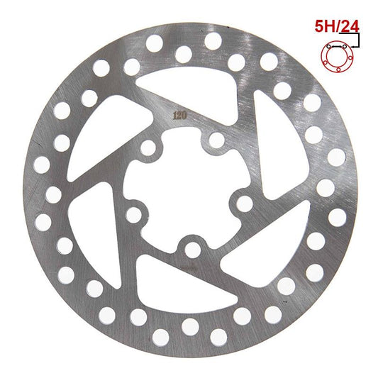 Disque de frein 120mm 5H argent pour Xiaomi M365, Essential, 1S, Pro/2 référence 36658
