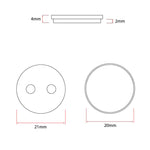 Plaquette de frein CS001-C céramique ronde 20mm pour Xiaomi [Ewheel] - 2 ensembles — vue 3
