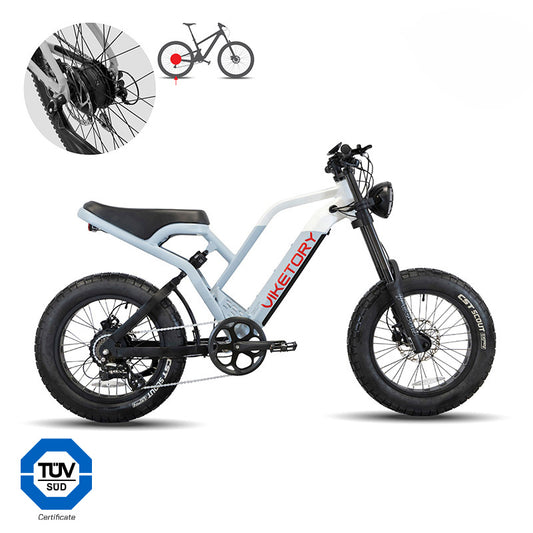 NAVY vélo électrique FATBIKE Bleu marine/Blanc référence EWF743