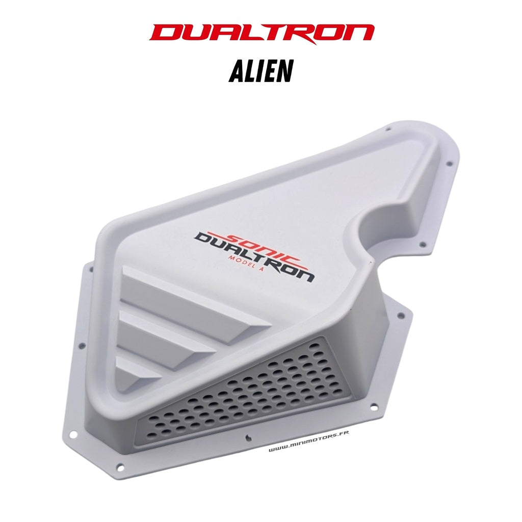 Cache droit de boîtier de colonne de direction blanc Dualtron Alien référence DLT01786