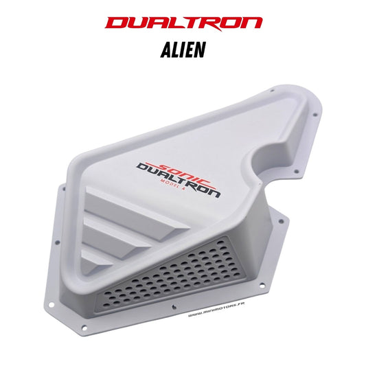 Cache droit de boîtier de colonne de direction blanc Dualtron Alien référence DLT01786